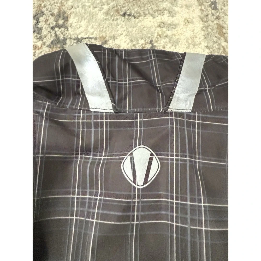 SUNICE TYPHOON Gray Black Plaid Poly Golf Full Zip Jacket‎ Size Medium
